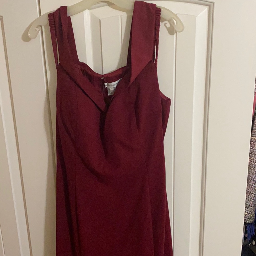 Wine colored bridesmaid dress